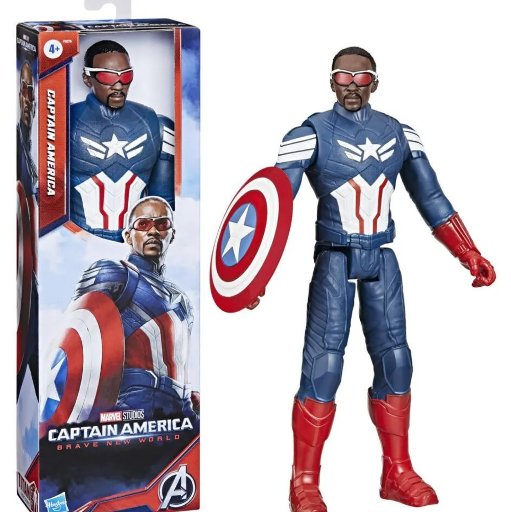 Hasbro Captain America Brave New World - Figurine Titan Hero 30 cm^ Les Héros Et Personnages
