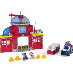 Varta Caserne de pompiers Pat Patrouille et 2 véhicules fire rescue^ Garages Et Tapis