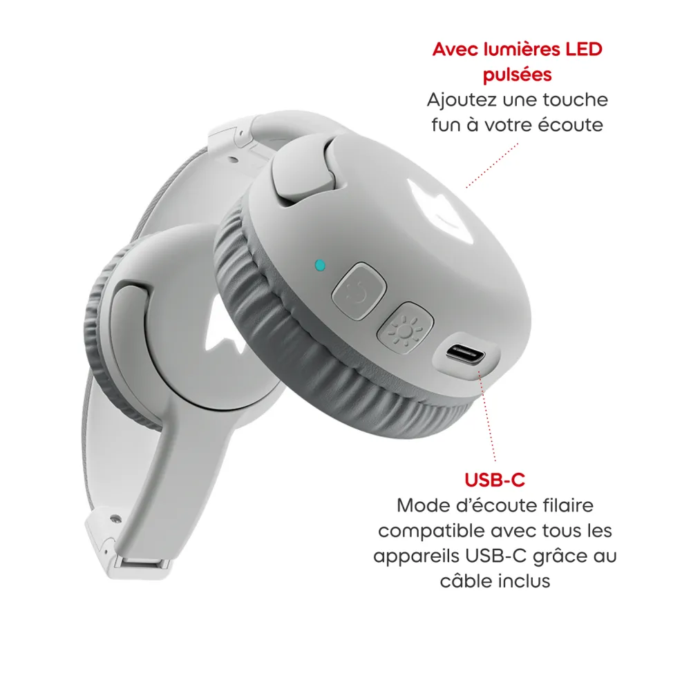 tonies Casque Bluetooth Gris Lune^ Karaoké, Lecteurs Cd Et Mp3 Et Casques