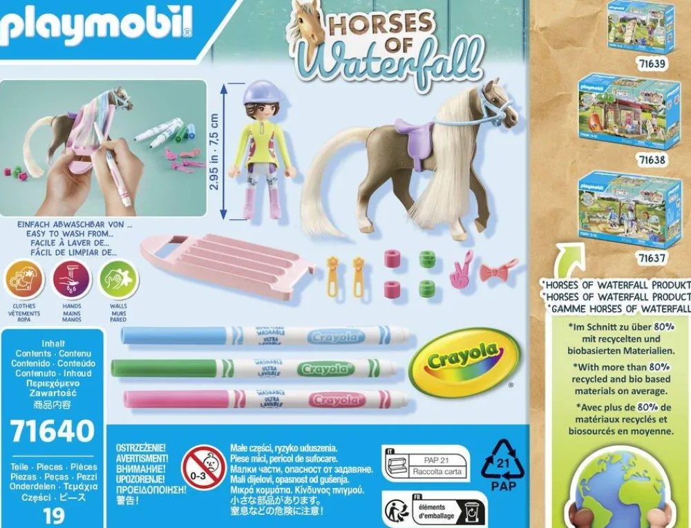 Playmobil Cavalière avec crinière à colorier - Horses of the Waterfall 71640^ La Ferme Et L'Univers Agricole