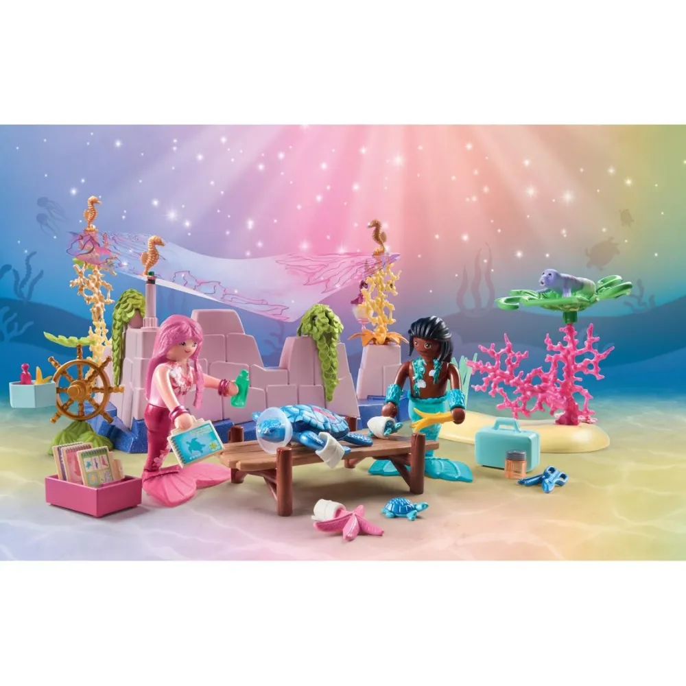 Playmobil Centre de soin des sirènes pour animaux Princess Magic 71499^ Les Princesses Et Fées