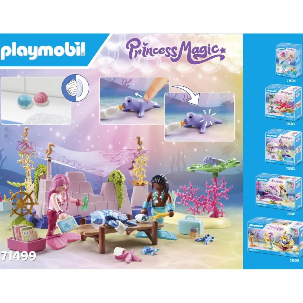 Playmobil Centre de soin des sirènes pour animaux Princess Magic 71499^ Les Princesses Et Fées