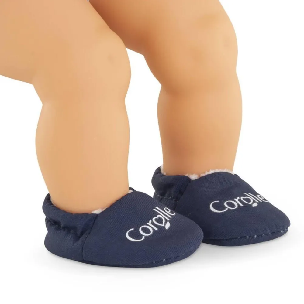 Corolle Chaussons bleu marine Mon premier poupon 30 cm^ Vêtements Pour Poupons Et Poupées