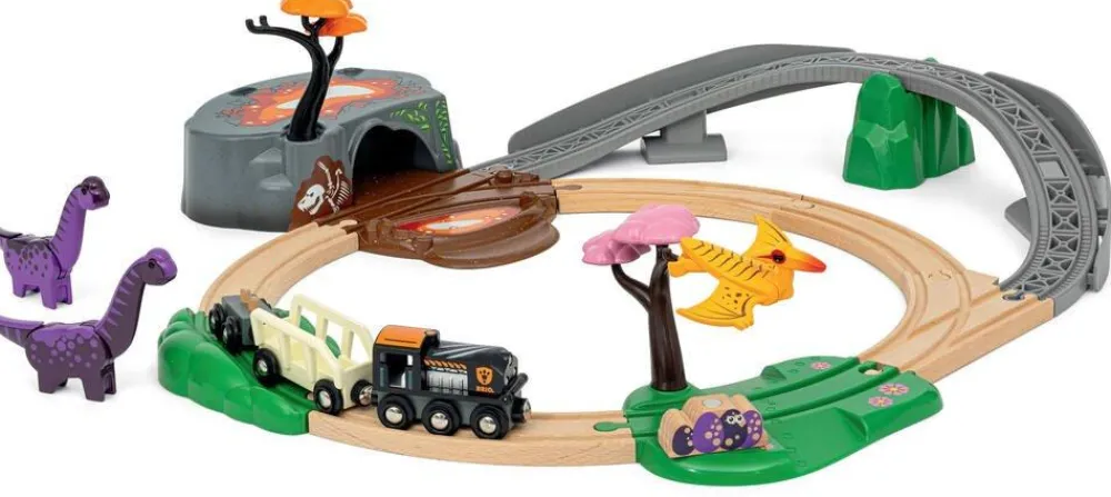 Brio Circuit aventure Dinosaure^ Jeux De Trains, Circuits Et Accessoires