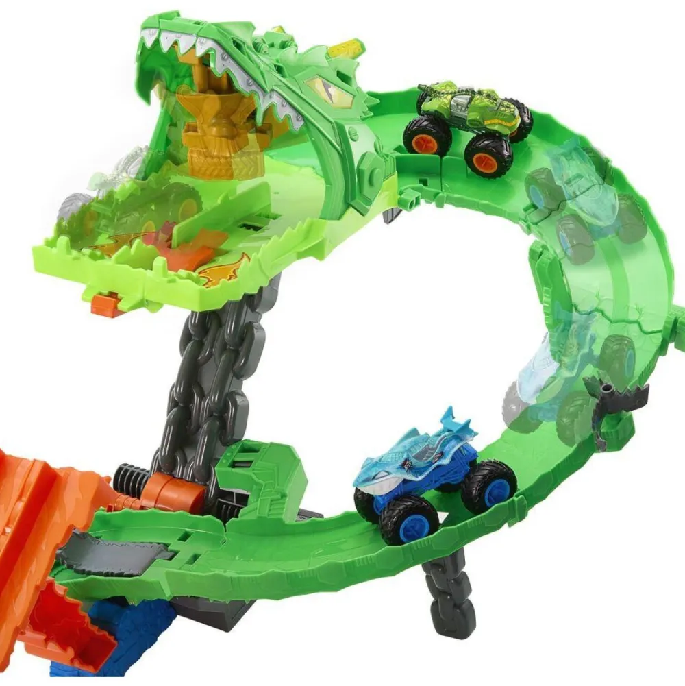 Mattel Circuit démolition du dragon - Hot Wheels Monster Truck^ Circuits Et Pistes