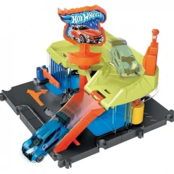 Mattel City lave-auto du centre-ville Hot Wheels^ Garages Et Tapis