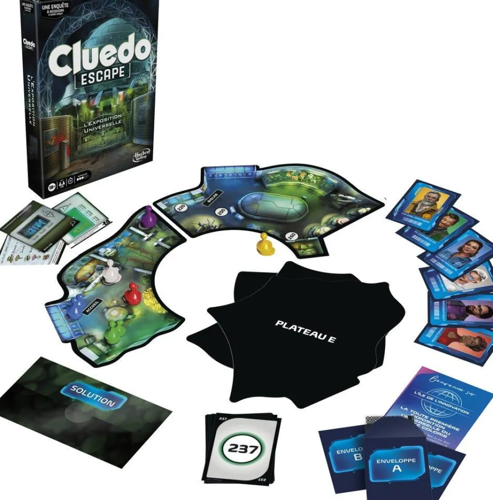 Hasbro Gaming Cluedo Escape L'Exposition universelle^ Jeux De Stratégie Et De Réflexion