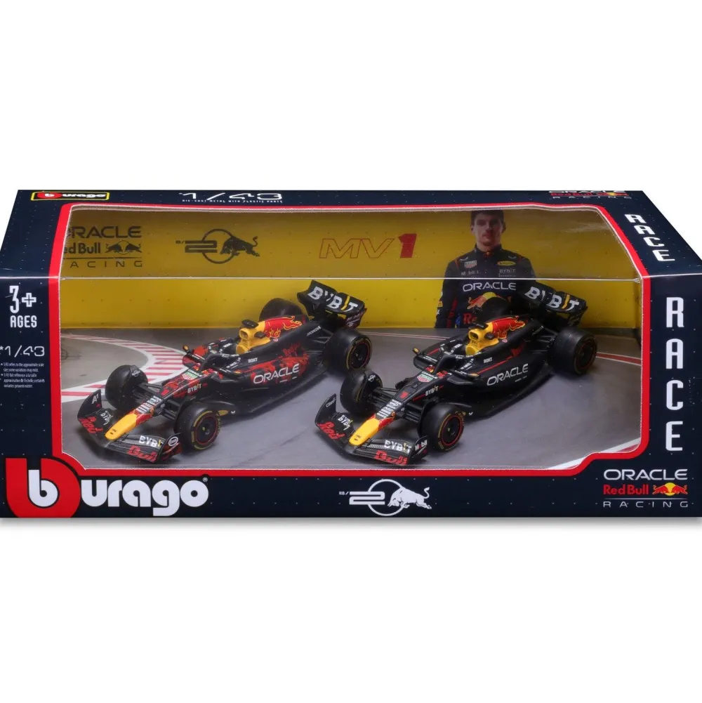 Bburago Coffret 1/43 2 voitures de courses F1 Oracle Red Bull Racing 2024^ Modèles Réduits