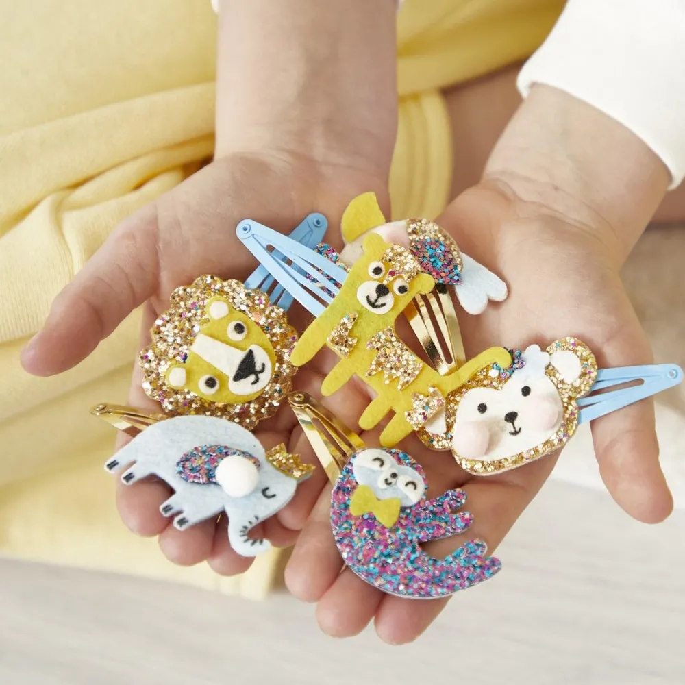 Janod Coffret 6 barrettes pailletées à créer Animaux exotiques^ Perles, Bijoux Et Perles À Repasser