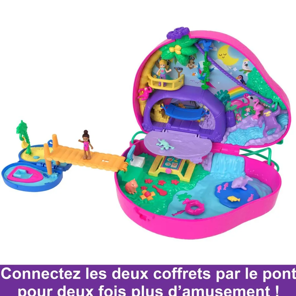 Mattel Coffret 2 en 1 La famille des Paresseux - Polly Pocket^ Mini-Univers