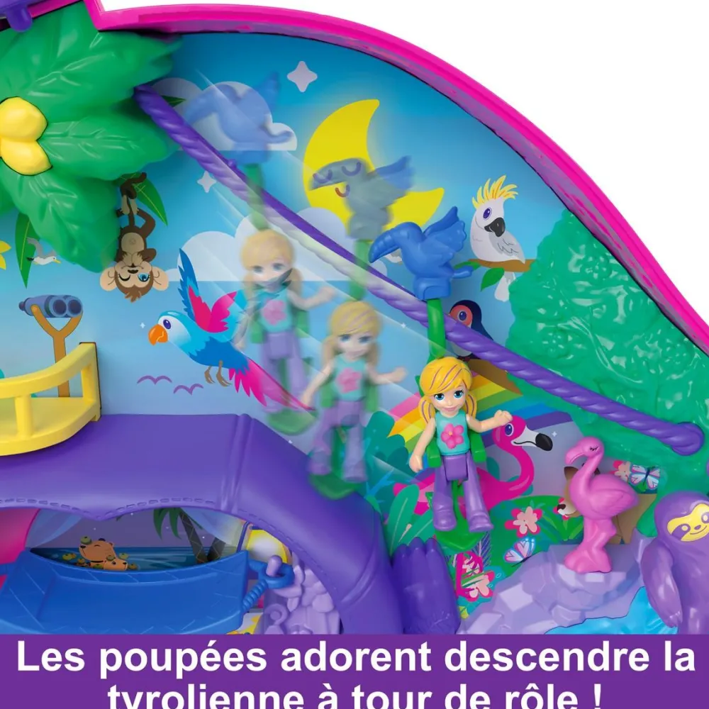 Mattel Coffret 2 en 1 La famille des Paresseux - Polly Pocket^ Mini-Univers