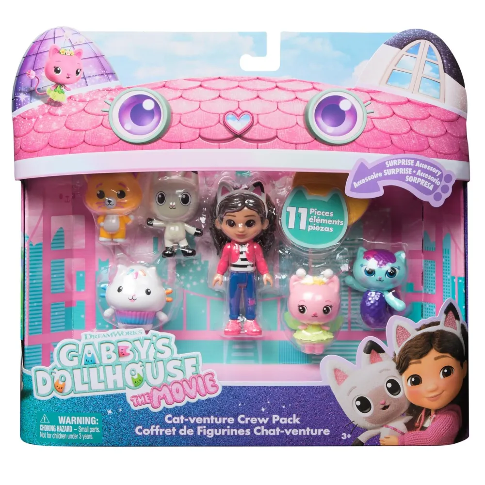 Spin Master Coffret 6 figurines Chat venture Gabby et la maison magique^ Mini-Univers
