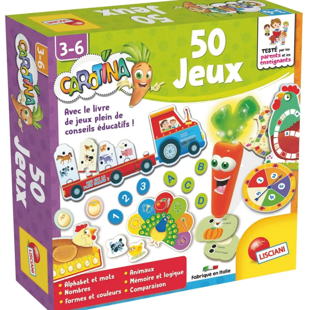 Lisciani Giochi Coffret 50 jeux Carotina^ Autres Apprentissages