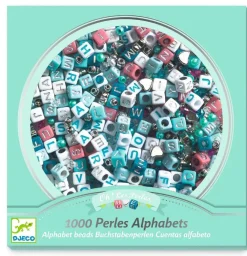 Djeco Coffret 1000 perles alphabet argent^ Perles, Bijoux Et Perles À Repasser