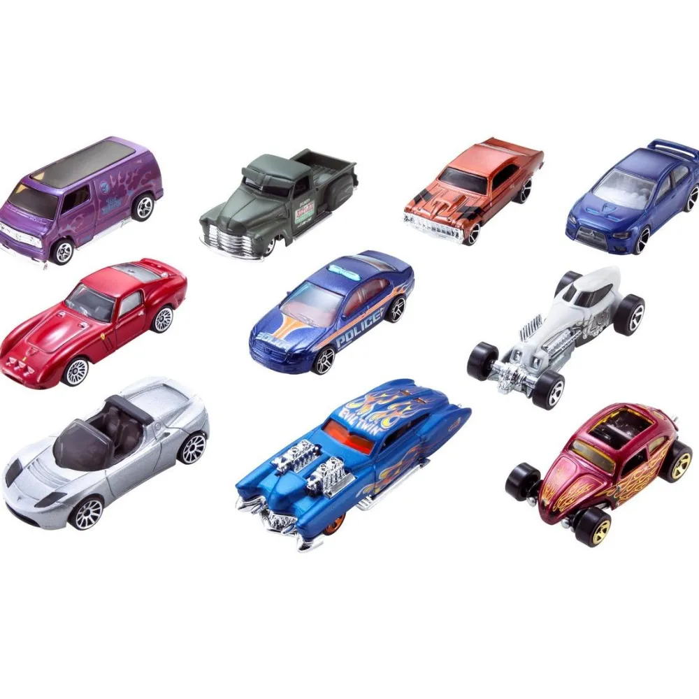 Mattel Coffret 10 petites voitures Hot Wheels^ Petites Voitures