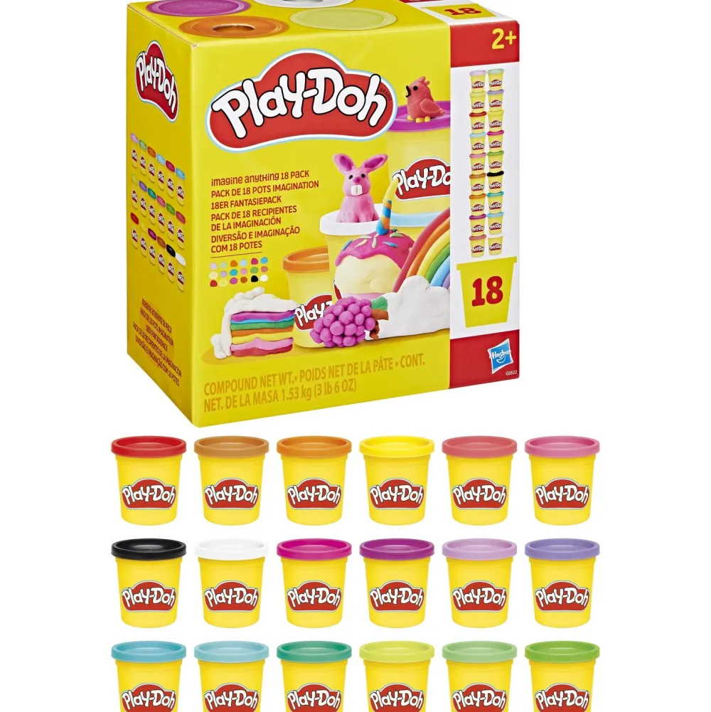 Play-Doh Coffret 18 pots Imagination - pâte à modeler^ Modelage Et Moulage