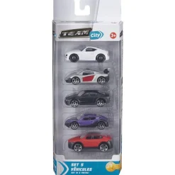 TEAM City Coffret 5 véhicules^ Petites Voitures