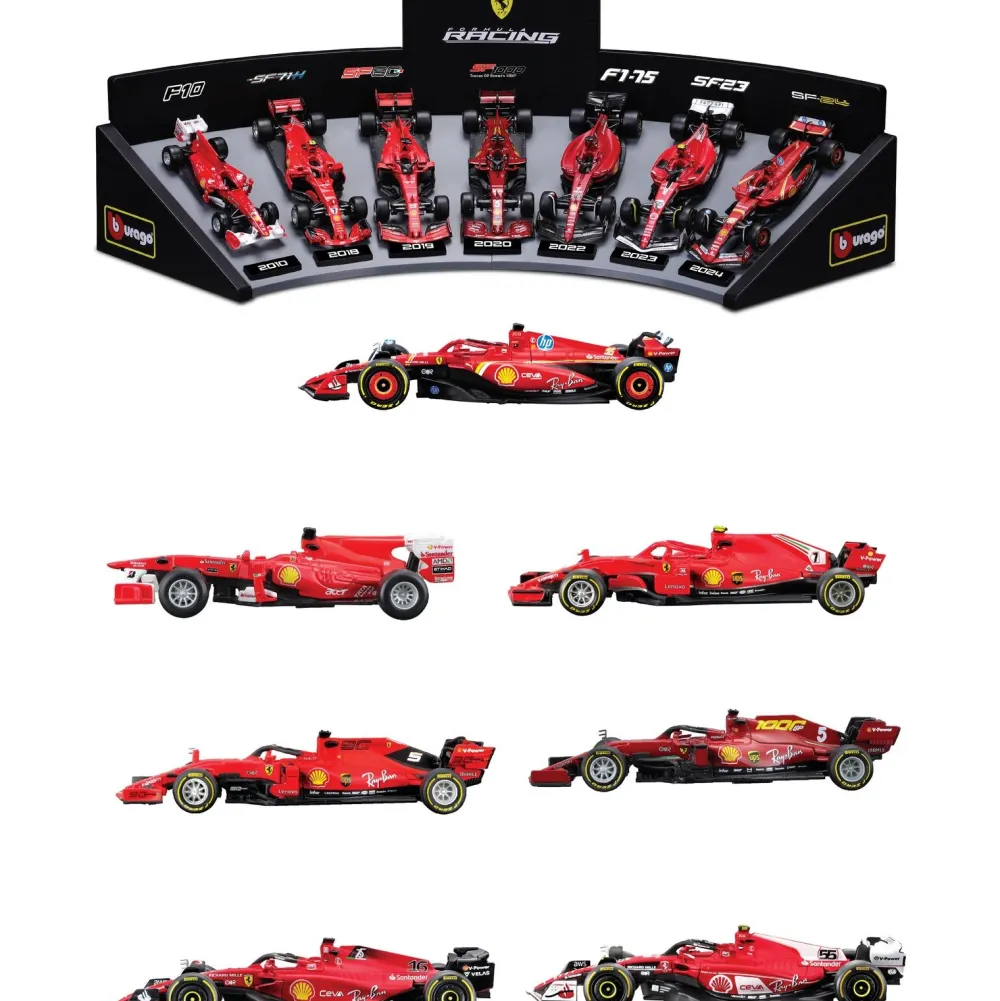 Bburago Coffret 7 véhicules Formule 1 Ferrari 1:43^ Modèles Réduits