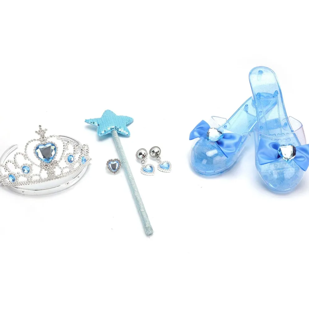 Varta Coffret accessoire Princesse bleu^ Chaussures, Gants, Diadèmes Et Baguettes