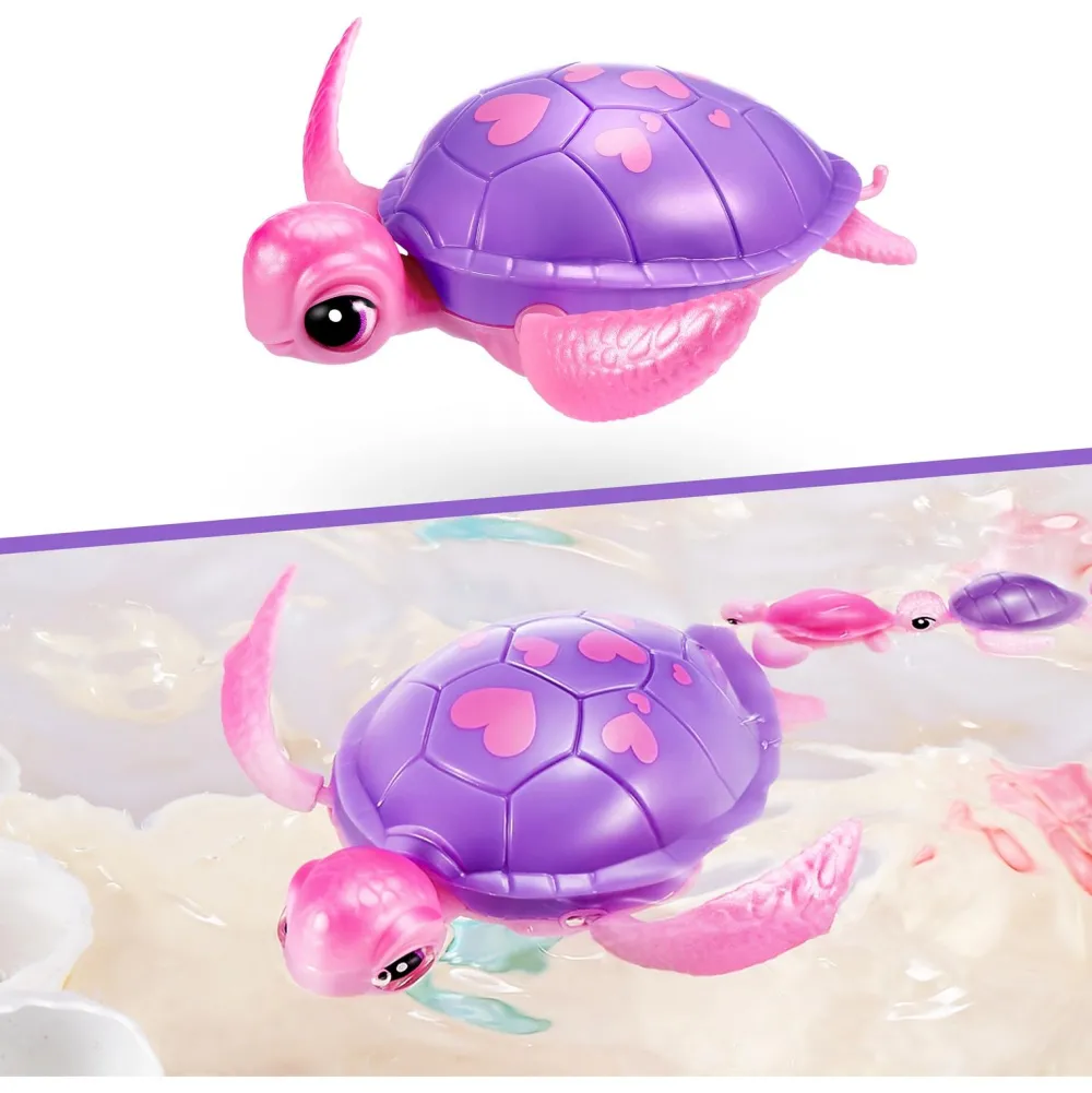 Zuru Coffret aquarium Pets Alive Maman tortue et bébé surprise^ Les Figurines Interactives Et À Fonction