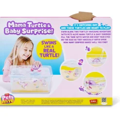 Zuru Coffret aquarium Pets Alive Maman tortue et bébé surprise^ Les Figurines Interactives Et À Fonction