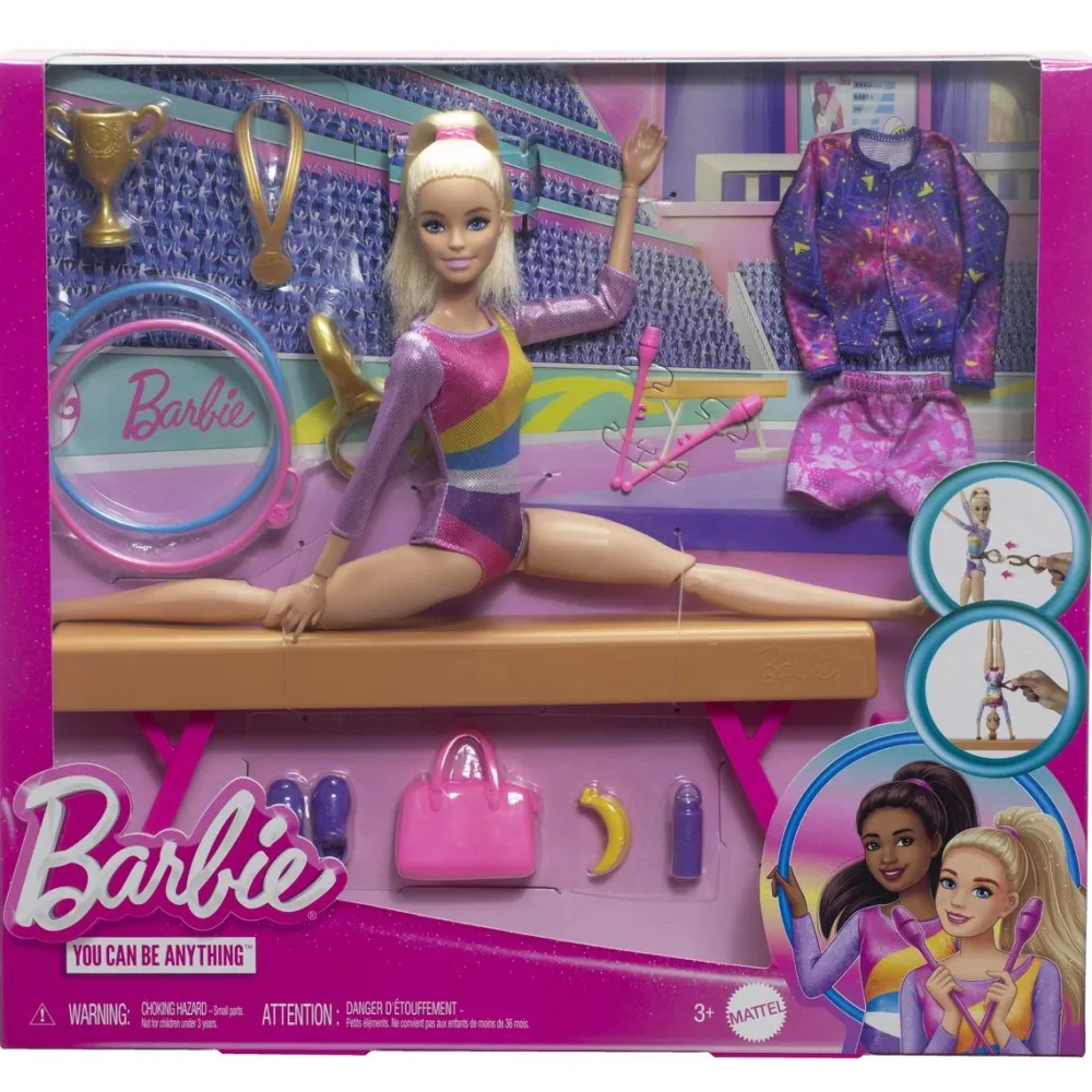 Mattel Coffret Barbie Gymnaste^ Poupées Mannequins