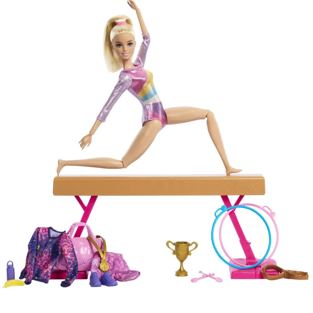 Mattel Coffret Barbie Gymnaste^ Poupées Mannequins