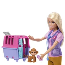 Mattel Coffret Barbie sauvetage d'animaux^ Poupées Mannequins