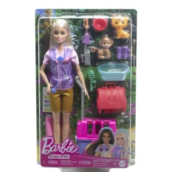 Mattel Coffret Barbie sauvetage d'animaux^ Poupées Mannequins
