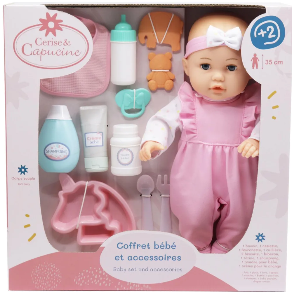 Cerise & Capucine Coffret bébé et accessoires^ Poupons Classiques