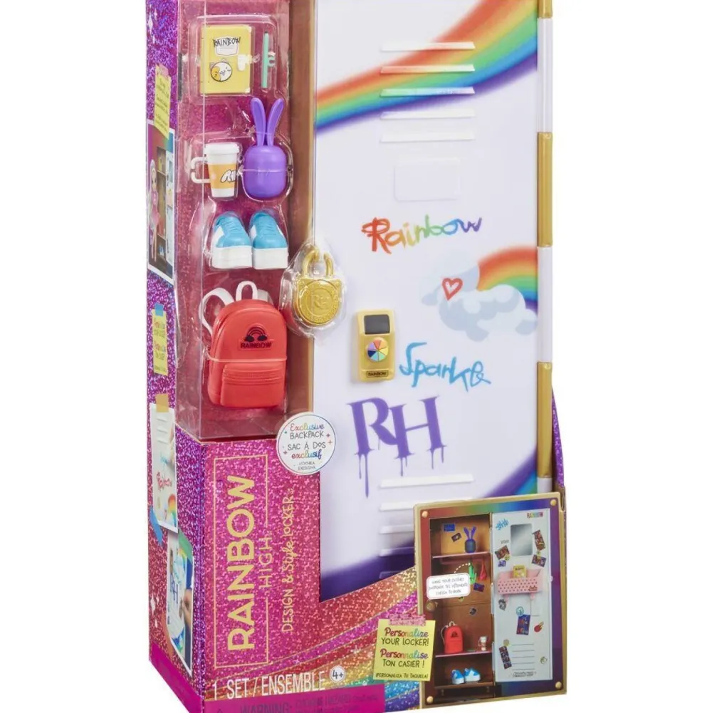 MGA Coffret casiers d'école Rainbow High^ Poupées Mannequins
