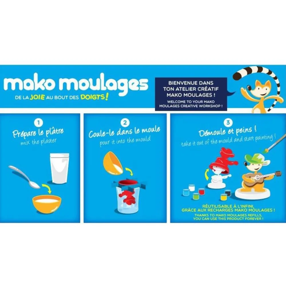 Mako Coffret Créatif - Balade En Forêt 3 Moules^ Modelage Et Moulage