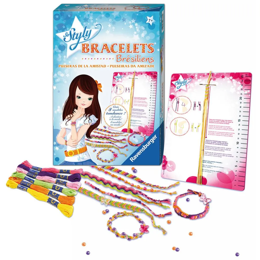 Ravensburger Coffret créatif - Bracelets brésiliens^ Perles, Bijoux Et Perles À Repasser