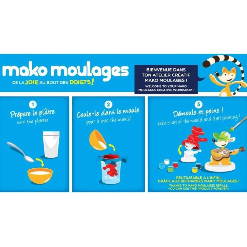 Mako Coffret Créatif Moulages - 6 Moules Ferme^ Modelage Et Moulage