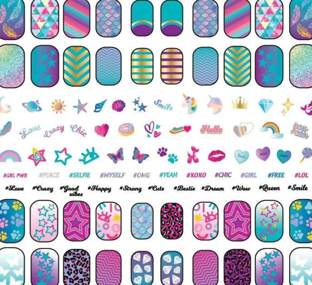 Clementoni Coffret Crazy chic ongles phosphoresents Shiny nails^ Cosmétiques