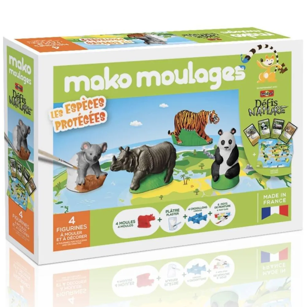 Mako Coffret Creatif - Mes Especes Protegees Defis Nature^ Modelage Et Moulage