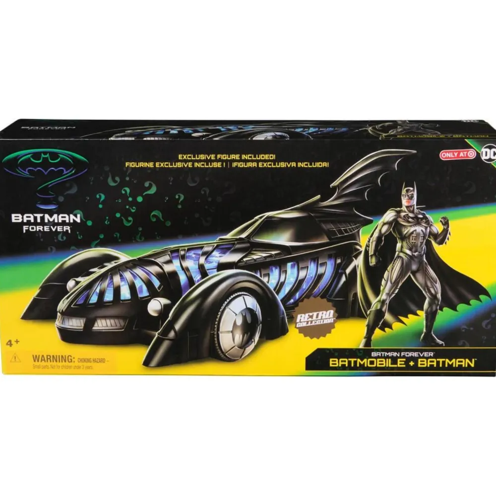 Spin Master Coffret DC Retro collection Batman - Batmobile et figurine Batman Forever^ Les Héros Et Personnages