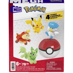 MEGA Coffret de 4 Pokémon et Poké ball - Construx Pokémon^ Super Héros, Cinéma Et Jeux Vidéo
