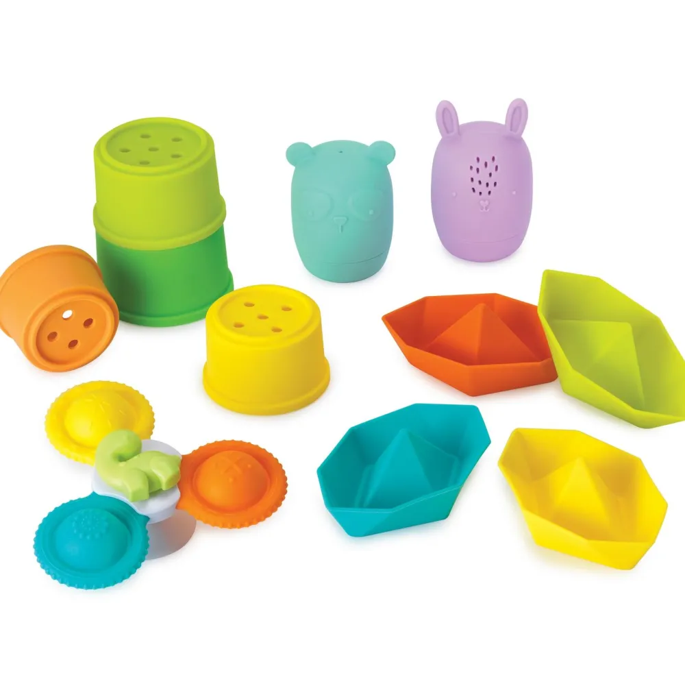 Infantino Coffret de bain 11 jouets silicone^ Jouets De Bain