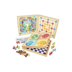 Jeujura Coffret de jeux classiques - 50 règles^ Jeux Traditionnels Et Poker