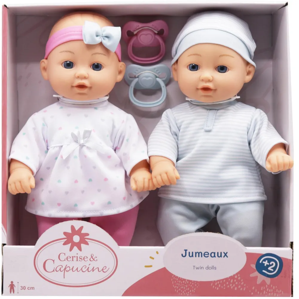 Cerise & Capucine Coffret jumeaux - poupon 30cm^ Poupons Classiques