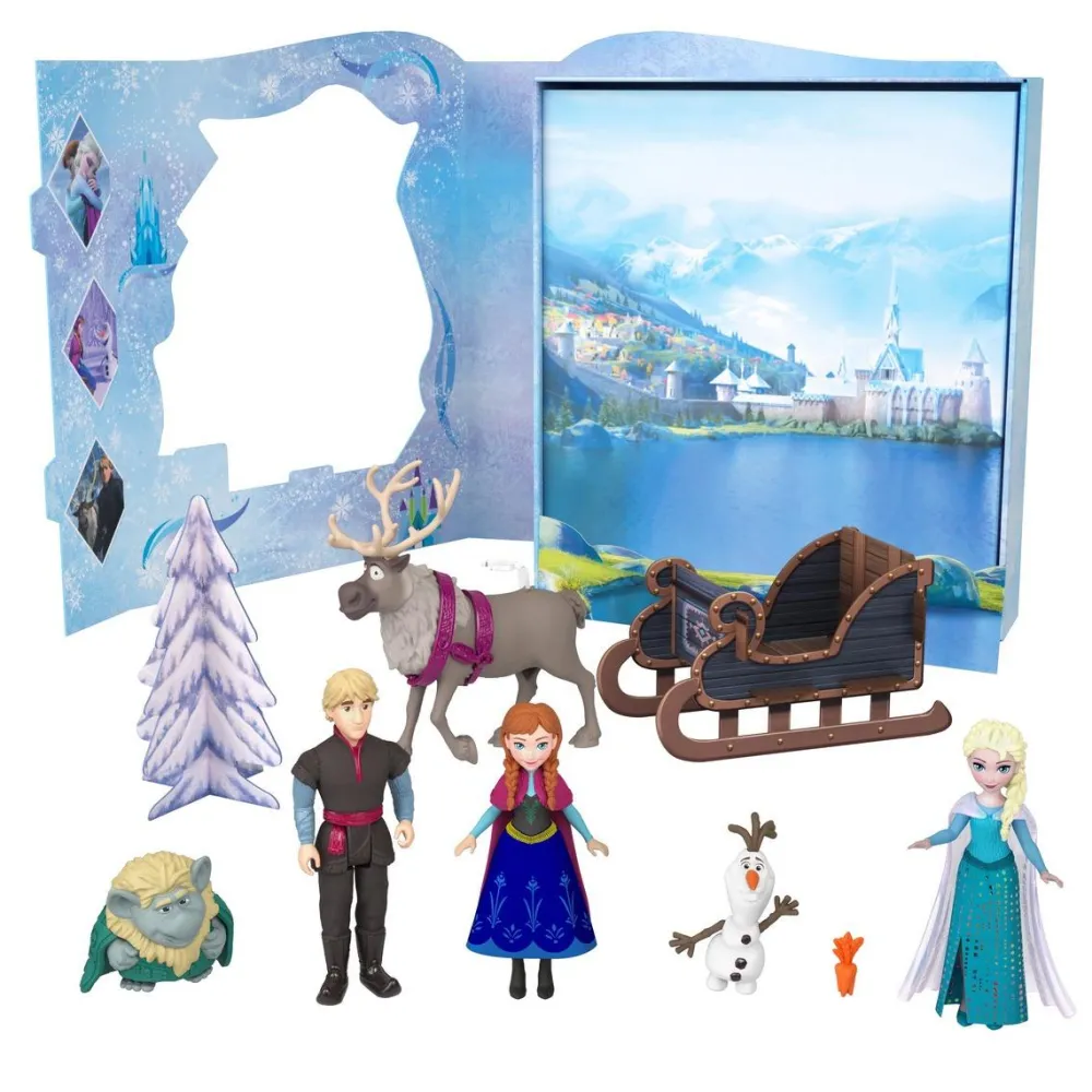 Mattel Coffret livre d'histoires et figurines La Reine des Neiges^ Mini-Univers