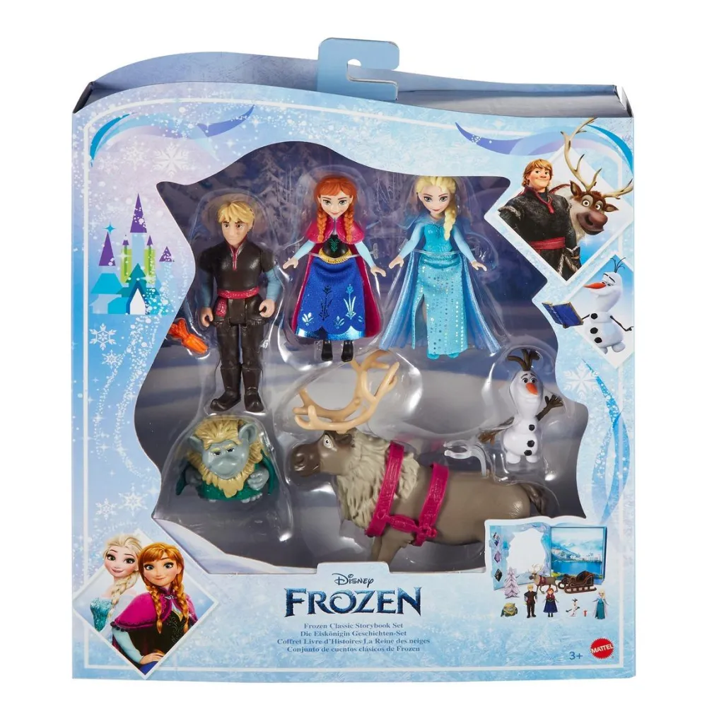 Mattel Coffret livre d'histoires et figurines La Reine des Neiges^ Mini-Univers