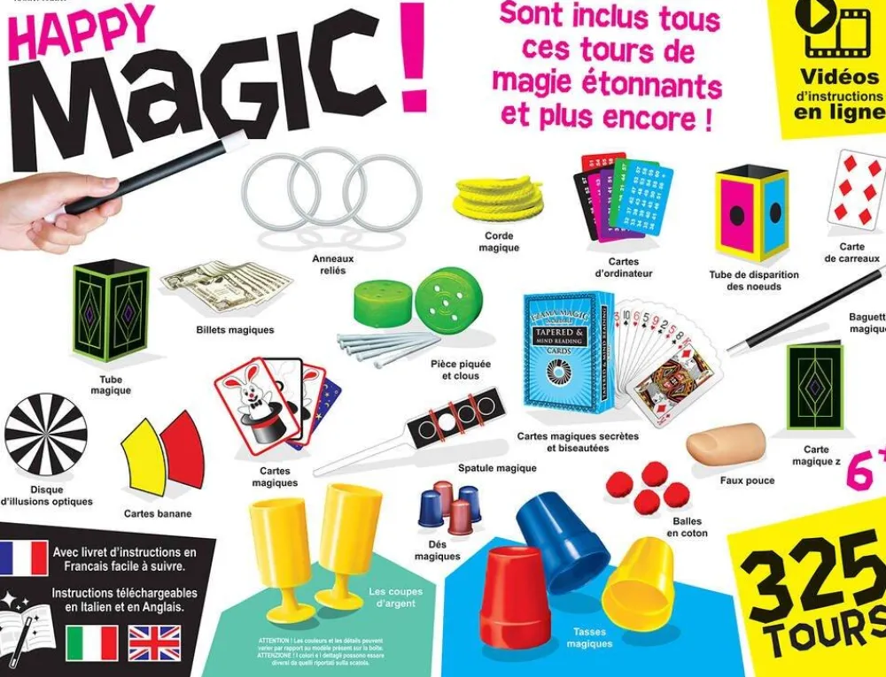 Coffret Magie 325 Tours - Jeu De Prestidigitation^ Jeux De Magie