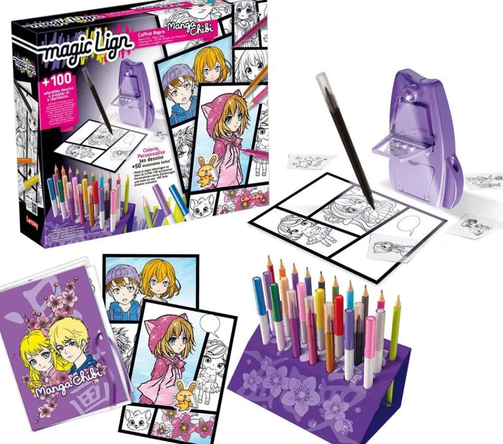 Lansay Coffret Manga Chibi De Magic Lign^ Machines À Dessiner