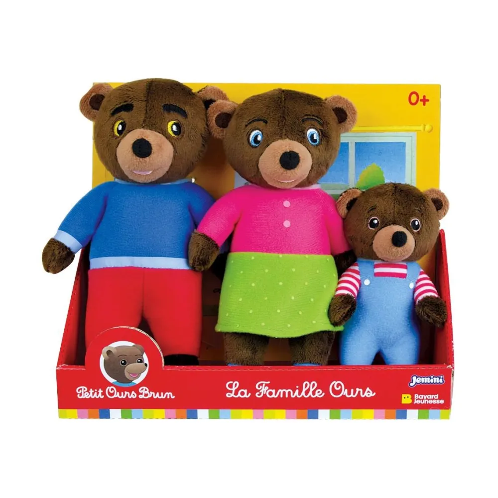 Jemini Coffret peluche famille Petit Ours Brun^ Peluches Animaux