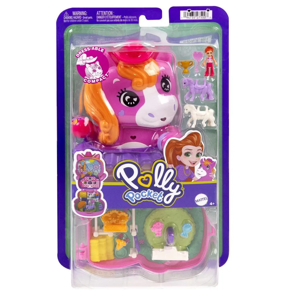 Mattel Coffret Polly Pocket - Rodéo du Poney^ Mini-Univers