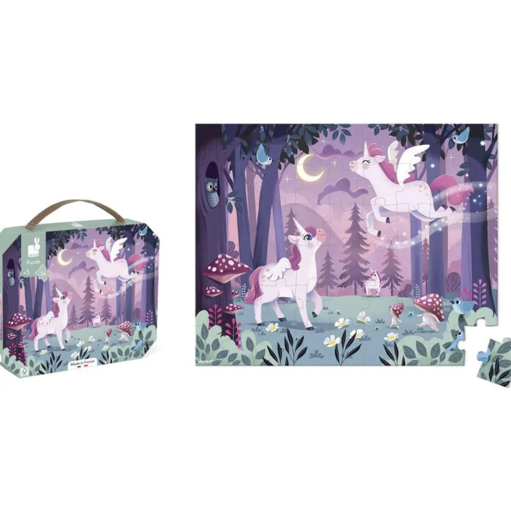Janod Coffret puzzles 54 pièces Licorne^Enfant Puzzles Bébés Et Enfants