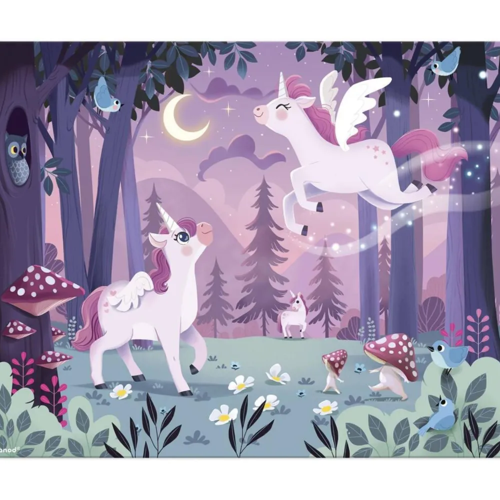 Janod Coffret puzzles 54 pièces Licorne^Enfant Puzzles Bébés Et Enfants