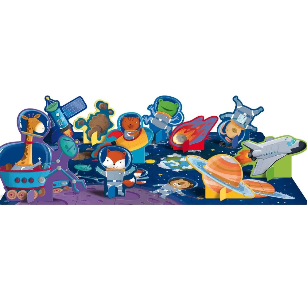 Sassi Coffret Qbox puzzle 40 pièces et livre : l'espace^Enfant Puzzles Bébés Et Enfants